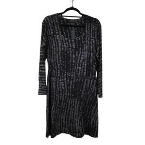 Nally & Millie Plunging Neck Spotted Dress Charcoal Medium